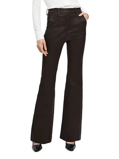 Demitria 绍兴美代 中腰拼接微喇皮裤 $1295 THEORY