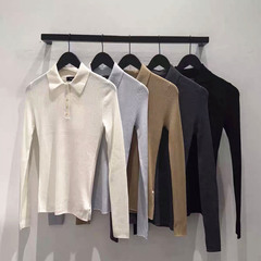 绍兴美代 theory MIRZI polo 100%羊毛 女士针织衫 P071706R