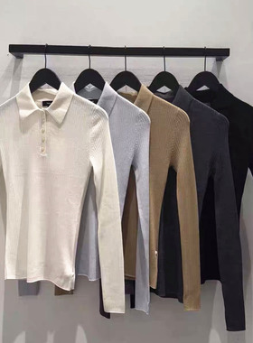 绍兴美代 theory MIRZI polo 100%羊毛 女士针织衫 P071706R