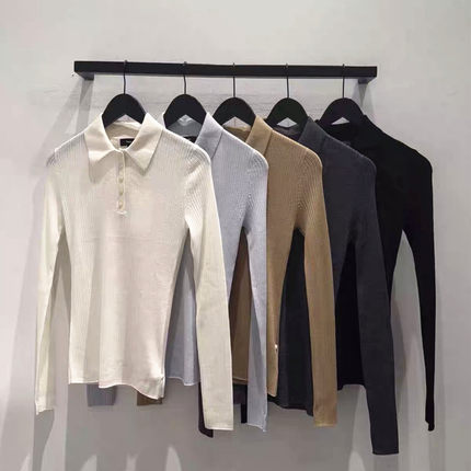 绍兴美代 theory MIRZI polo 100%羊毛 女士针织衫 P071706R