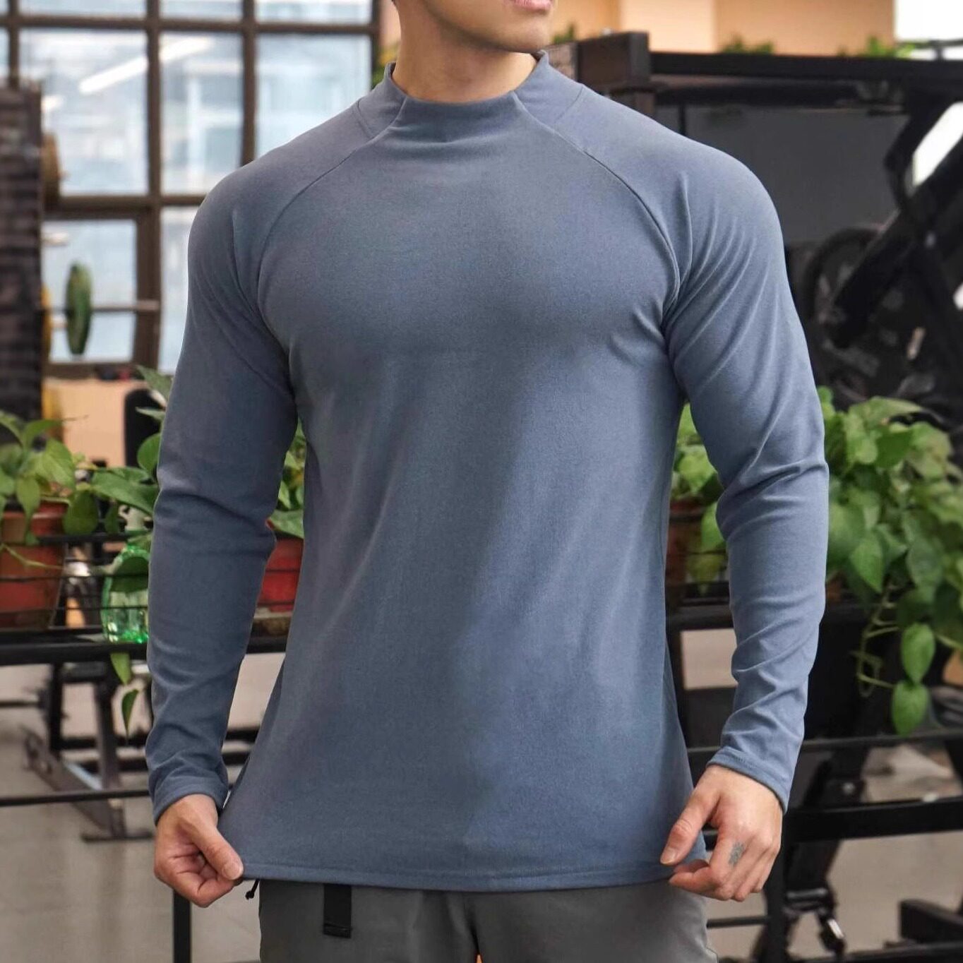 秋冬男士德绒加厚保暖长袖T恤