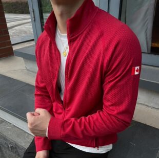 无缝提花外套秋冬健身运动夹克男士 显肌肉立领口袋拉链训练长袖