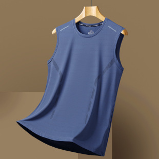 t恤男士 无袖 坎肩弹力网眼透气速干跑步运动健身训练背心 薄款 夏季