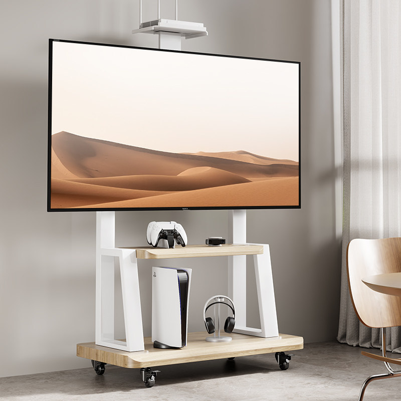 绿地宝可移动电视支架适用小米tcl海信等6575电视落地推车一体机