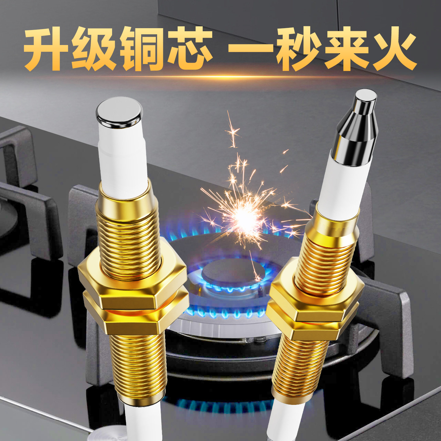 【升级铜芯】燃煤气点火针感应针图片