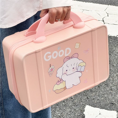 Ретро портативный брендовый мультяшный чемодан, милая портативная сумка-органайзер, коробка, 14 дюймов