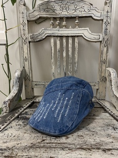 Vintage中古复古着牛仔前进帽记者帽美式阿美咔叽甜辣妹均码号