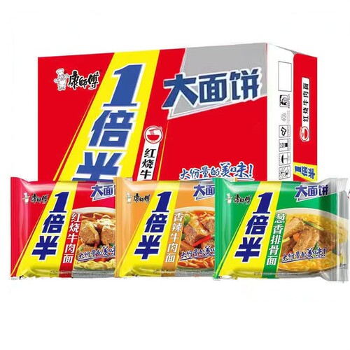 康师傅整箱一倍半混搭劲爽拉面