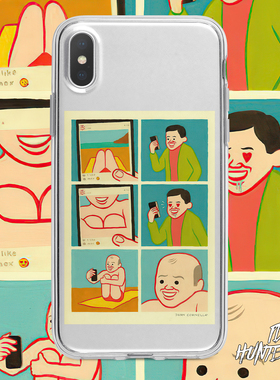 JoanCornell 笑脸社畜 黑色幽默 讽刺 脑洞 漫画苹果安卓手机壳iphone15pro14max13小米11华为一加12OPPO魅族