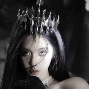 欧美哥特风荆棘发箍头饰品高贵轻奢发冠夸张暗黑皇冠发饰头饰男女
