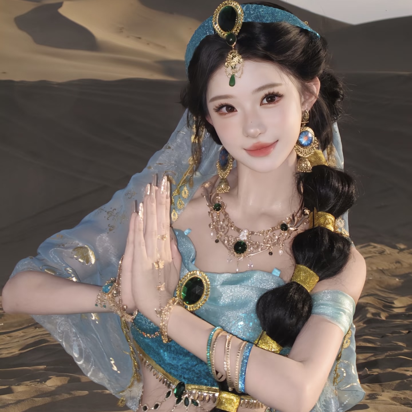 异域风情cosplay服装演出服圣诞节cos迪士尼阿拉丁神灯茉莉公主裙
