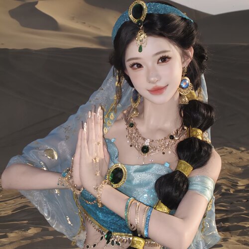异域风情cosplay服装演出服圣诞节cos迪士尼阿拉丁神灯茉莉公主裙