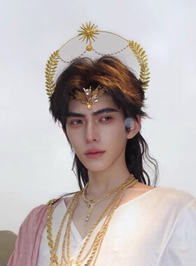 法式复古金色皇冠头饰民族风巴洛克希腊女神异域风cosplay发饰