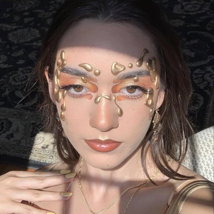 新款欧美妆容贴纸脸贴脸部装饰品眼妆亮钻泪滴水珠珍珠化妆贴花