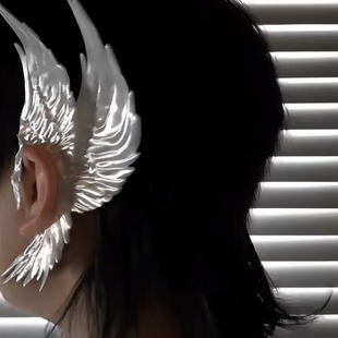 天使之翼人鱼耳饰美人鱼鲛人耳挂cosplay汉服配饰写真拍照走秀