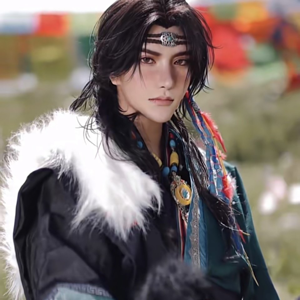 民族风头饰古风额饰发带异域风情前额配饰藏族眉心坠男生写真饰品