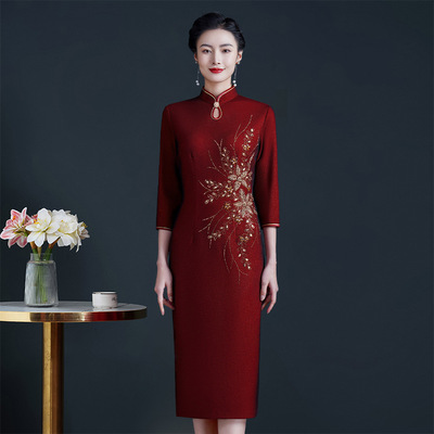 年轻妈妈高端结婚订婚旗袍