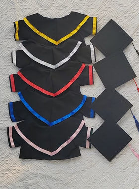 泰迪熊公仔毕业袍布娃娃玩偶学士服博士硕士服娃衣小熊毕业熊衣服
