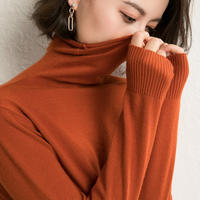 【 Off-season Clearance Sale at 29 yuan 】 Autumn and winter high-neck cashmere sweater, women's pile neck cashmere sweater, slimming base knitted sweater thumbnail 6