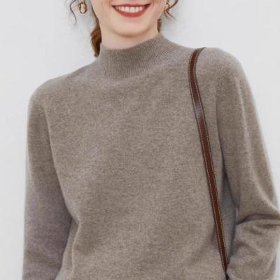 2024秋冬新款半高领羊毛衫女宽松显瘦百搭羊绒针织打底衫洋气毛衣