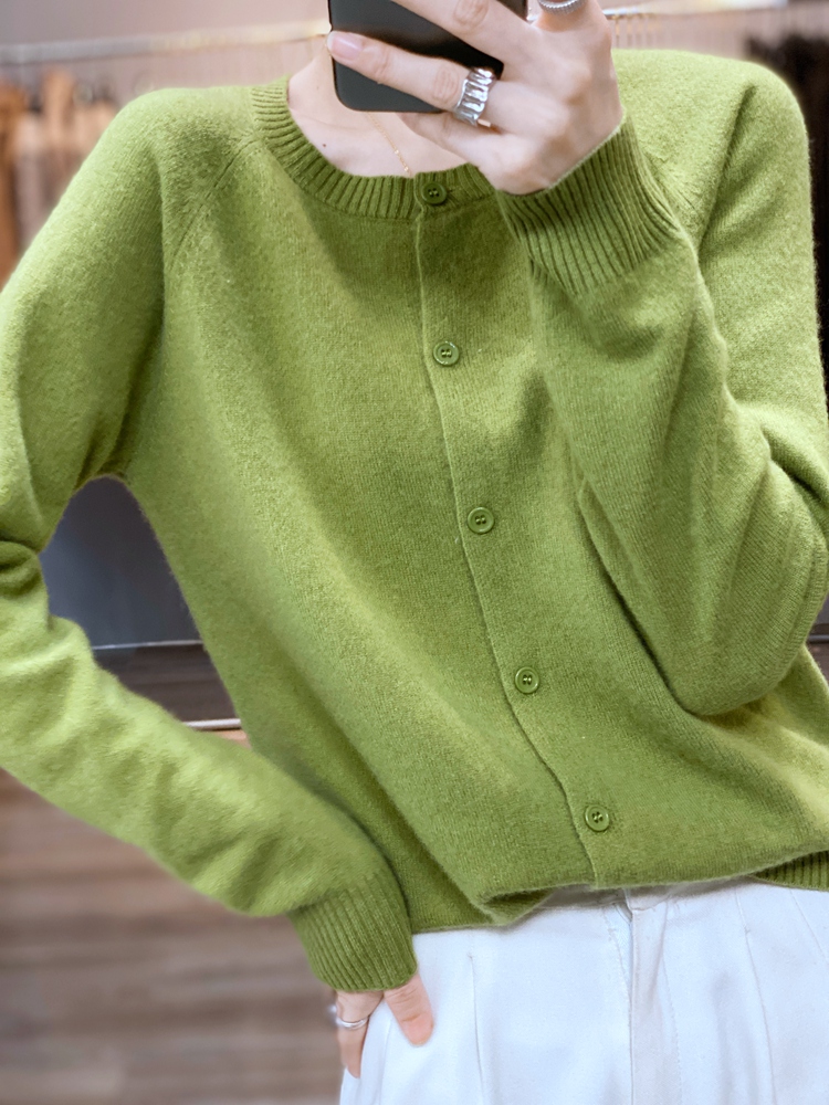 2025早秋新款长袖针织开衫简约