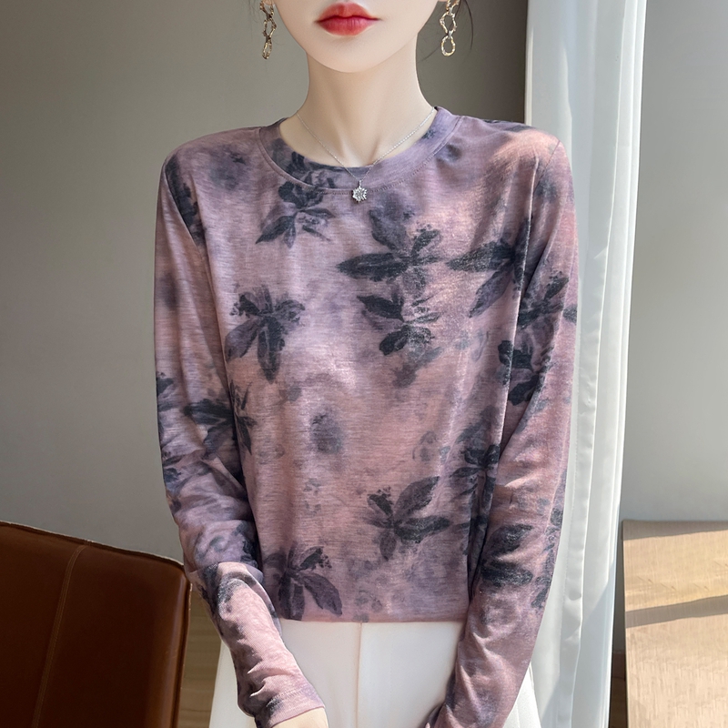 长袖T恤慵懒艺术打底衫轻薄