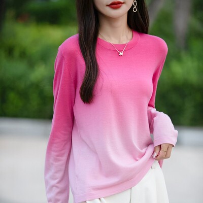 多巴胺长袖t恤女显瘦正肩