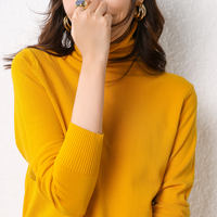 【 Off-season Clearance Sale at 29 yuan 】 Autumn and winter high-neck cashmere sweater, women's pile neck cashmere sweater, slimming base knitted sweater thumbnail 5