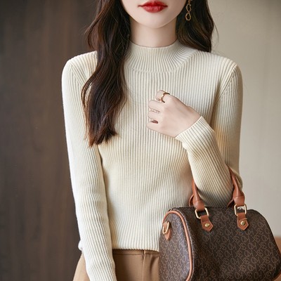 不起球100%纯棉针织毛衣