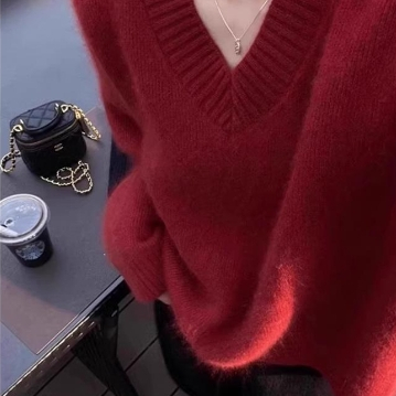 秋冬新款高端安哥拉红大