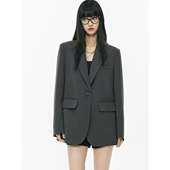 灰色西装 SeeU喜尤版 型chao正 外套女春秋高级感百搭气质休闲西服