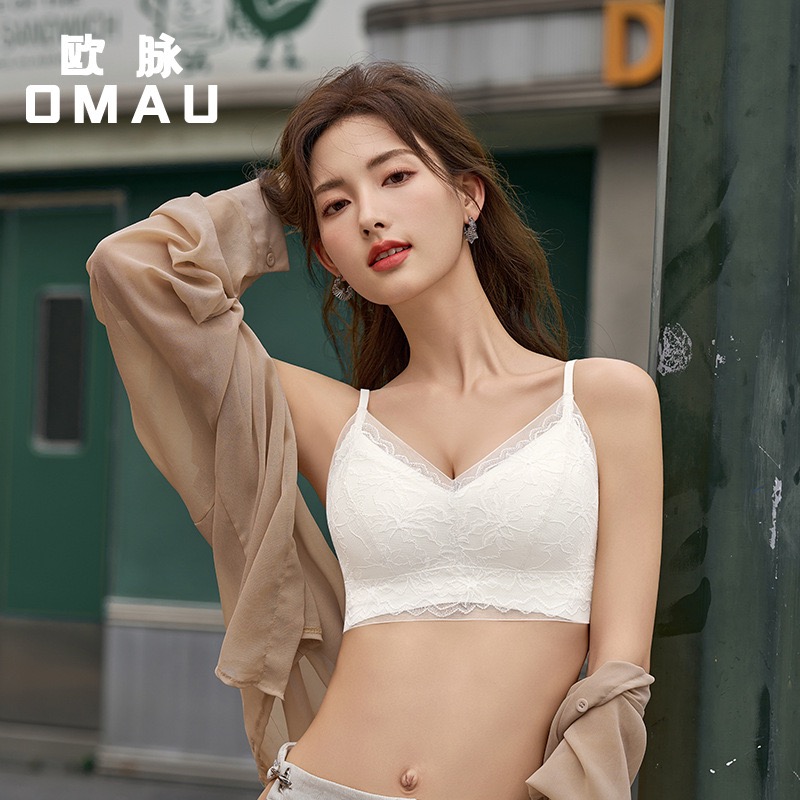 蕾丝吊带背心女夏季薄款带胸垫法式蕾丝美背内衣一体是文胸可外穿