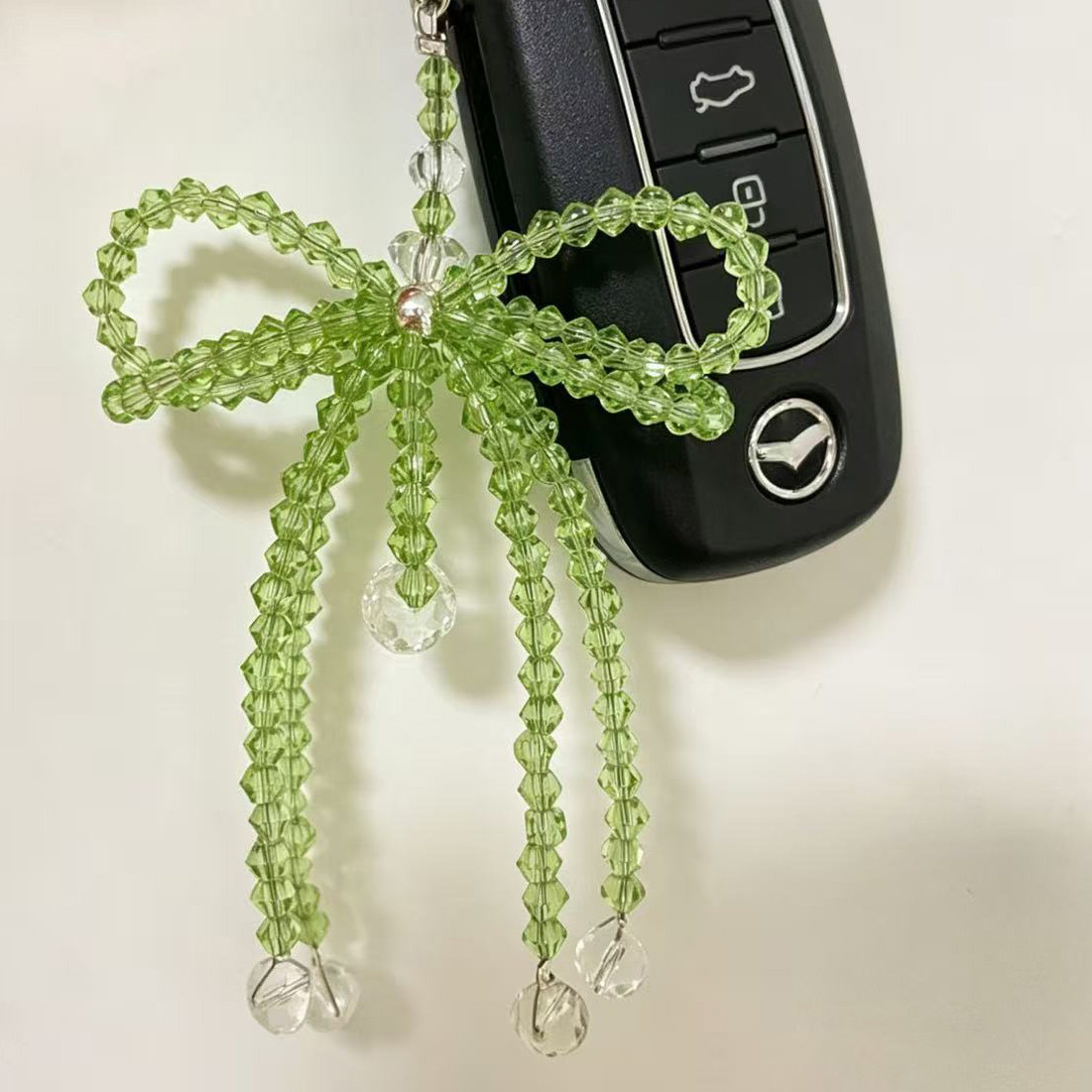 电动车钥匙挂件水晶蝴蝶结挂件挂饰精致优雅手机装饰包挂件手机链