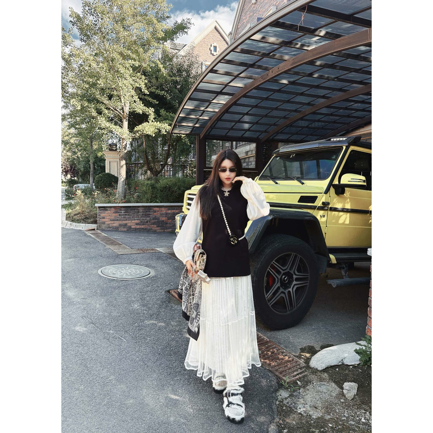 姗蔓大姗姗家加肥加大码女装新品百搭拼接撞色针织长袖衬衫上衣