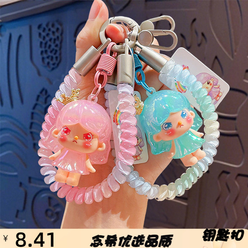 原创电镀卡通皇冠公主钥匙扣挂件