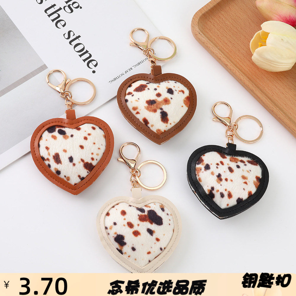 秋冬新款豹纹包包挂件复古小众p