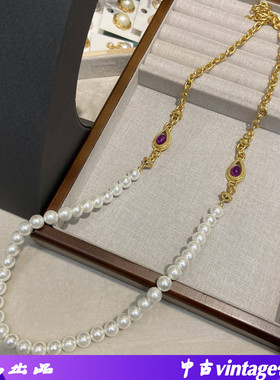 施家珍珠高版本真金电镀长链条项