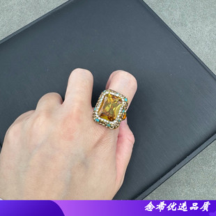 新款苏丹石变色石戒指手工镶嵌松石欧美个性保色厂家直销