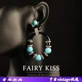 时尚 优雅气质高级感几何百搭饰品 耳钉 个性 欧美夸张黑色珐琅长款