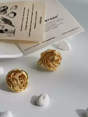 (shen depending on life) Cui Aoer's wool Group shape ear needle elegant simple high-grade ear ear ornaments female