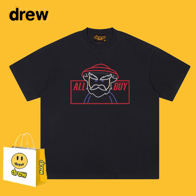 Drew美式复古趣味卡通印花T恤图片