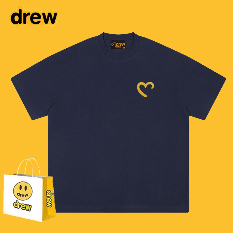 官网Drew爱心印花纯棉短袖T恤