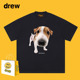 Drew美式 T恤男女休闲情侣上衣 潮牌恶搞可爱小狗印花纯棉短袖