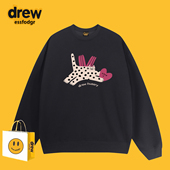 Drew虞书欣明星同款 可爱猫咪圆领卫衣男女秋冬休闲宽松情侣上衣