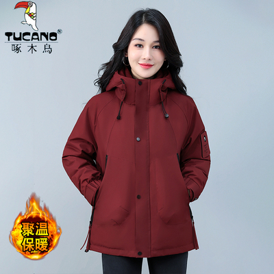 啄木鸟2025新款冬季加绒棉服