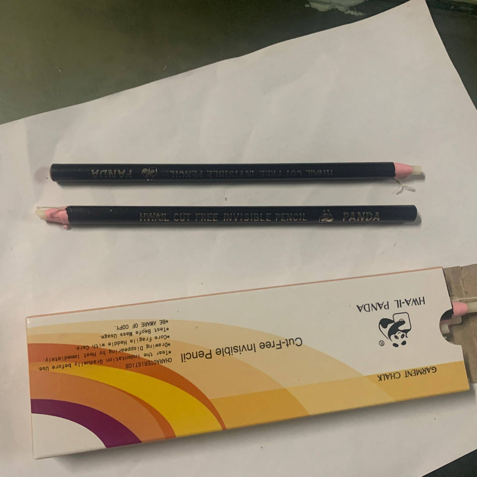 正品 韩国进口熊猫牌免削隐形手撕拉线划笔 消失白笔铅笔蜡笔