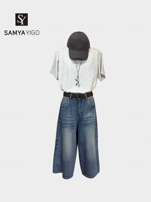 2026 SAMYA YIGO夏季新款时尚百搭休闲宽松显瘦短袖T恤5702款