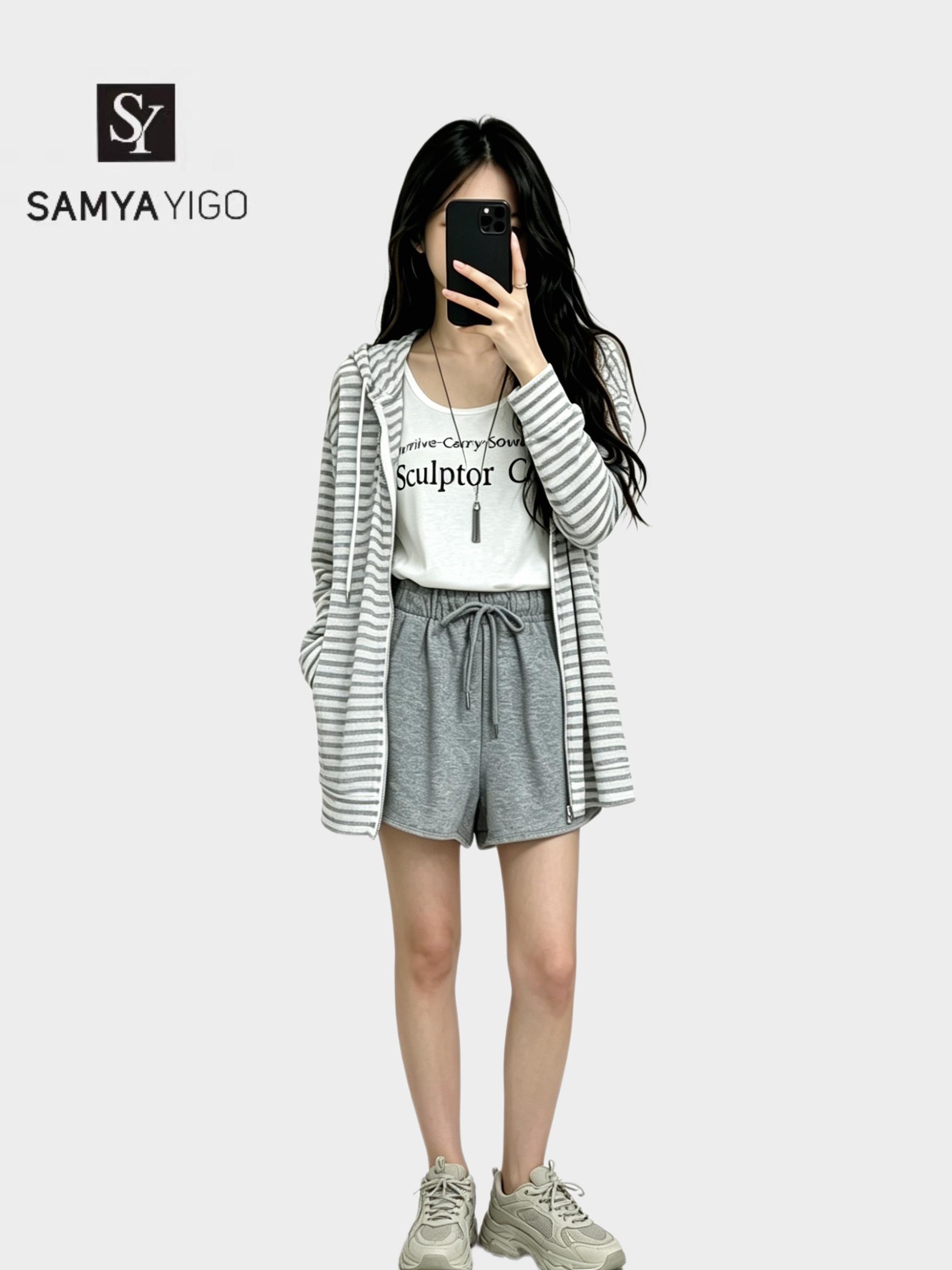 2026 SAMYA YIGO 夏季新款时尚百搭显瘦条纹防晒套装630款