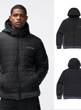 HDEX 25冬季新款轻量保暖外套拼色排骨条夹棉夹克韩国代购