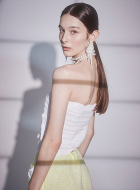 ROMANCHIC 22春夏季新款 性感甜辣横纹波点背心吊带 韩国代购